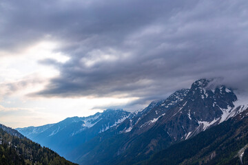 Fototapeta premium Landscape near Staller Saddle, High Tauern, East Tyrol, Austria
