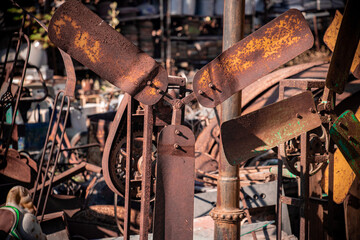 old style vintage rustic iron fan