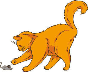 Ginger Cat and Mouse