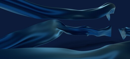 Abstract blue wave pattern, illustration