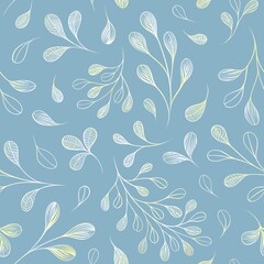 Pattern with gold flora