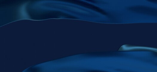 Flowing transparent Cloth Wave, blue Waving Silk Flying Textile