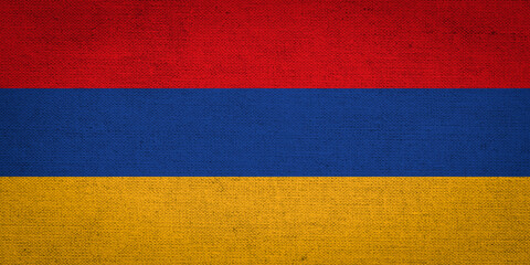 Armenia flag painted on old grunge paper