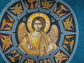 Bethany, Jordan, August 9, 2010: Representation of Jesus in the church of Saint John the Baptist at...