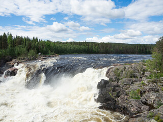 Wasserfall Jockfall Schwedisch Lappland