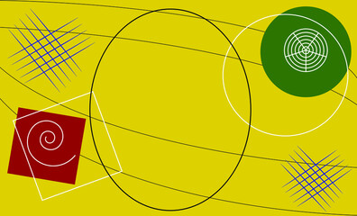 memphis style abstract vector bright illustration, wallpaper, background and frame