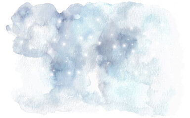Splatter watercolor of winter theme