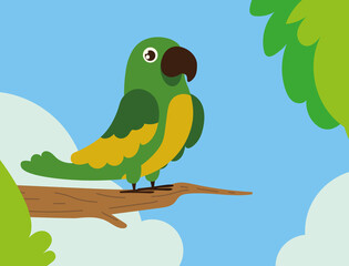 parrot in the branch