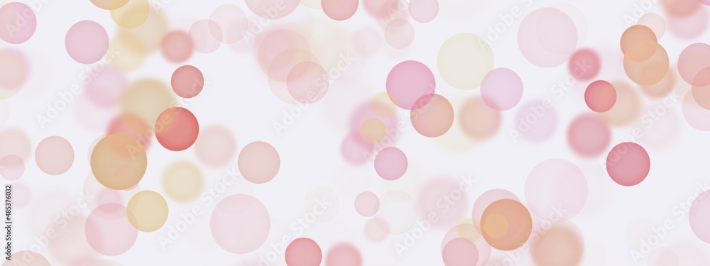 Wall mural soft pop design with overlapping pastel circles on the white background