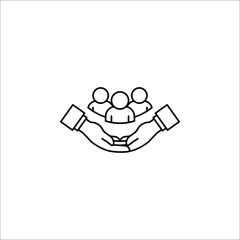 Business people icon. vector illustration. An inclusive workplace. Employee’s Protection. eps 10