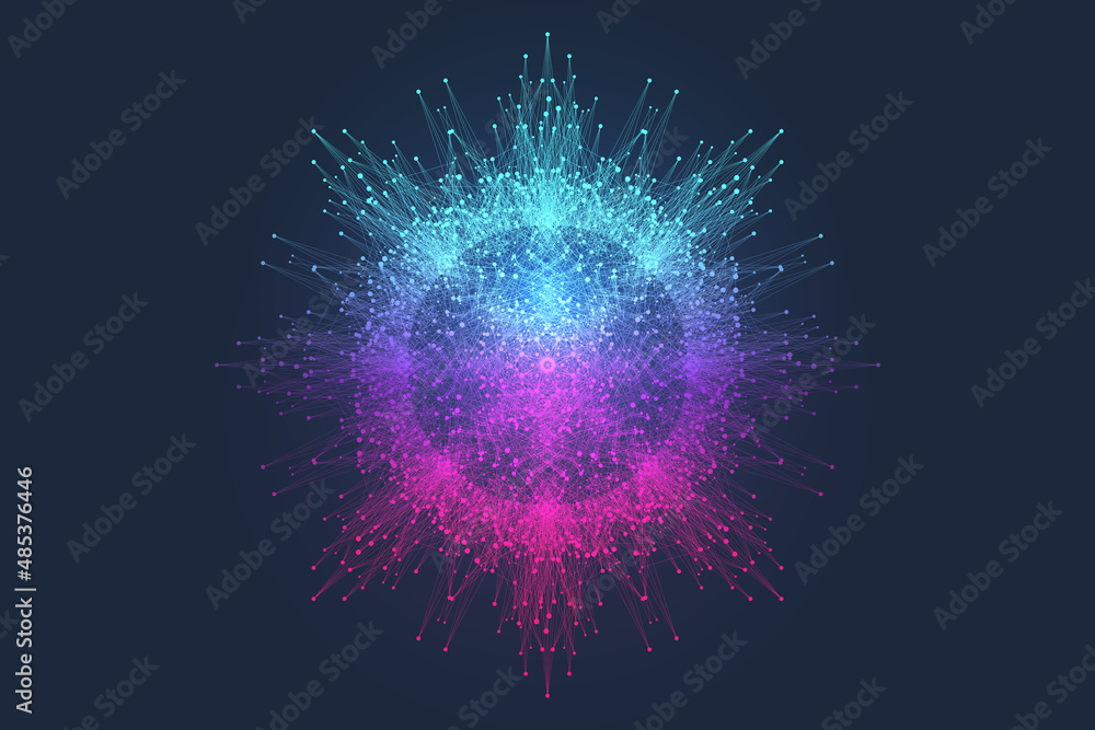Poster Blockchain transfer satellite future communications. Abstract technology cloud world. Global network fintech concept vector background. Digital blockchain communications.