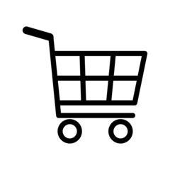Plakat Shopping Cart Icon Vector On Trendy Design.