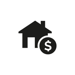House for rent icon on white background.