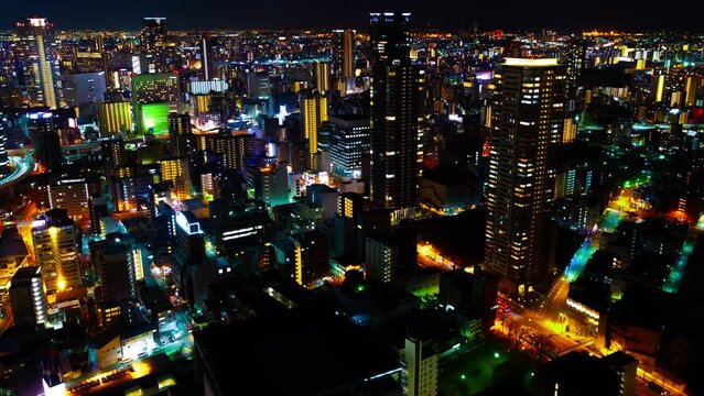 大阪夜景　タイムラプス