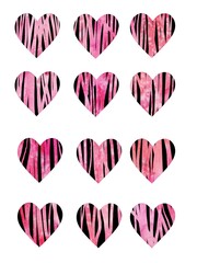 rose watercolor pink heart