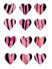 rose watercolor pink heart