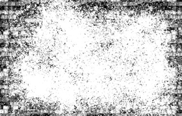 Obraz premium Monochrome particles abstract texture.Overlay illustration over any design to create grungy vintage effect and depth.