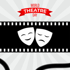 Vector illustration of World Theatre Day
