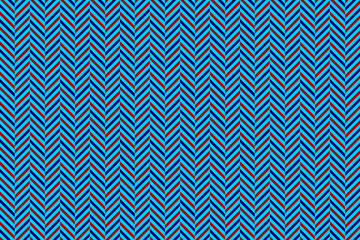 青と赤のヘリンボーン風ジグザグ模様