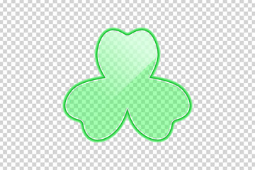 Vector realistic isolated clover glass on the transparent background. Concept of Happy St. Patrick's Day.