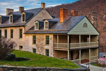 Fototapeta na wymiar Evening View of the Harper House, Harpers Ferry National Historical Park, West Virginia, USA