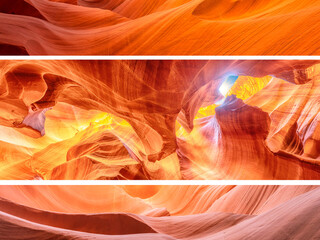 Antelope Canyon - abstract background. Travel and nature concept.