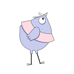 Easter bird on a white background, vector illustration.