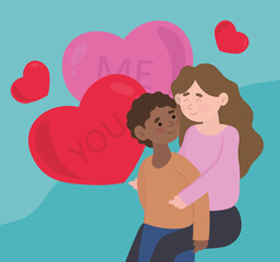 boyfriend holds to girlfriend on back