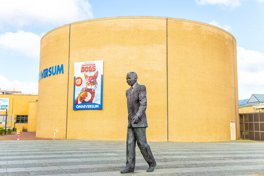 Netherlands, The Hague - July 1, 2019: Mandela Monument: 