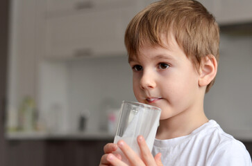 child drinking milk