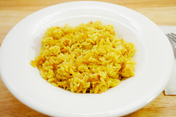 Bowl of Herb and Yellow Rice	