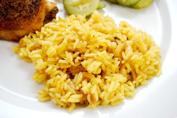 Side Dish of Herb and Yellow Rice	