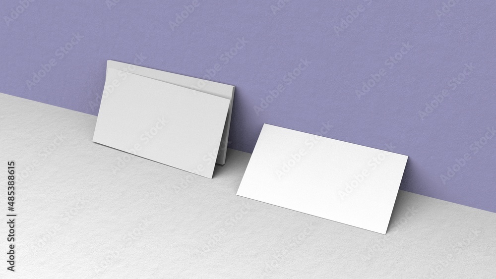 Poster background for business card mock-up. business card design background. 3d rendering illustration.
