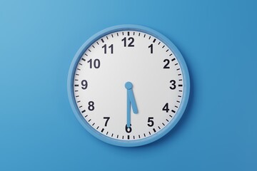 05:30am 05:30pm 05:30h 05:30 17h 17 17:30 am pm countdown - High resolution analog wall clock wallpaper background to count time - Stopwatch timer for cooking or meeting with minutes and hours - obrazy, fototapety, plakaty