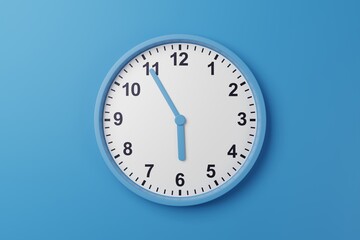 Obraz na płótnie Canvas 05:55am 05:55pm 05:55h 05:55 17h 17 17:55 am pm countdown - High resolution analog wall clock wallpaper background to count time - Stopwatch timer for cooking or meeting with minutes and hours