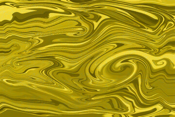 Obraz premium 深い黄色のバリエーションの流れるようなアクリルのマーブリング