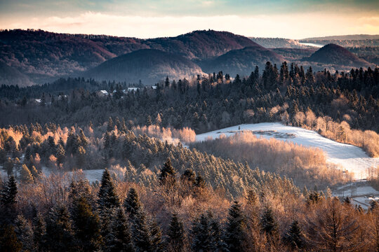 A beautiful landscape in the morning sunlight, Bieszczady Mountains, Poland © Przemysław Głowik