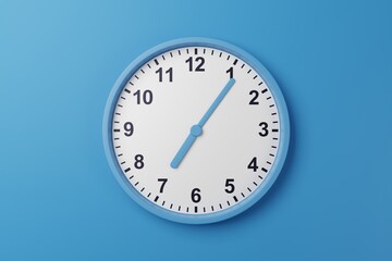 Obraz na płótnie Canvas 07:06am 07:06pm 07:06h 07:06 19h 19 19:06 am pm countdown - High resolution analog wall clock wallpaper background to count time - Stopwatch timer for cooking or meeting with minutes and hours
