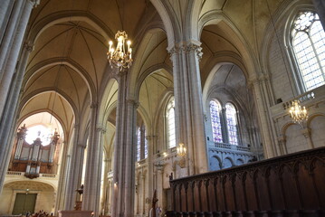 Nef de la Cathédrale Saint-Pierre de Poitiers. France