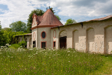 Klostermauern des ehemaligen Klosters Inzigkofen bei Sigmaringen im Oberen Donautal