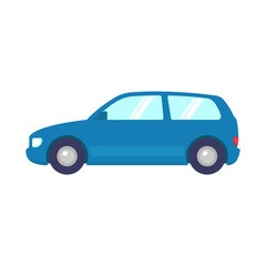 Car icon. Color silhouette. Side view. Vector simple flat graphic illustration. Isolated object on a white background. Isolate.