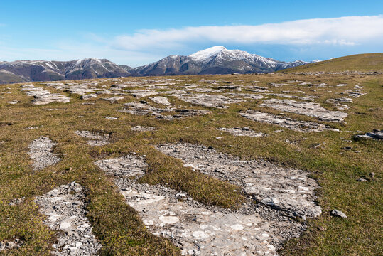 Lapiaz in the Sierra de Abodi. Orhi Peak