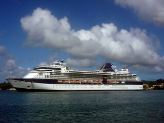 Luxury Celebrity cruiseship cruise ship liner Summit Millennium Infinity Constellation in port of...