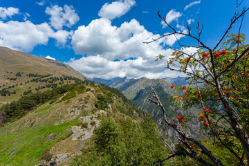Beautiful landscape of the mountainous region of Georgia, Tusheti