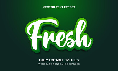 Editable 3D Text Effect Template With Fresh Style