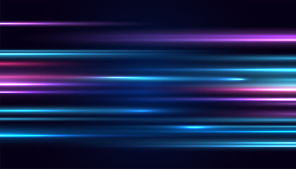 Abstract high-speed lines movement. Colorful dynamic motion on blue background. Movement sport pattern for banner or poster design background concept.