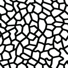 seamless black and white pattern with hexagons 