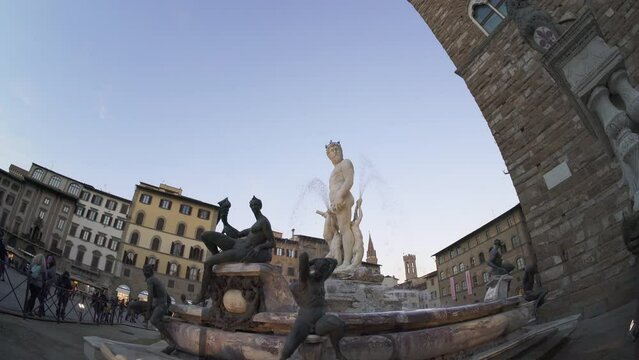 fountain of Neptune in Florence, Italy