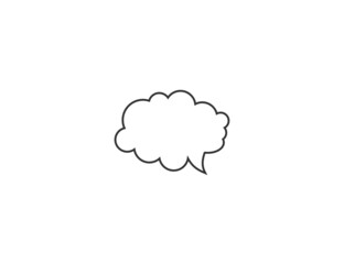 Bubble speech icon. Vector illustration. Flat design.