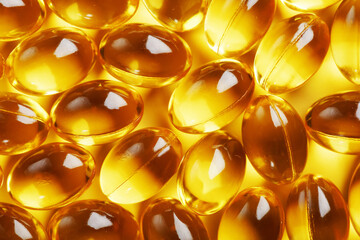Texture from a scattering of gold vitamin D3 capsules as a textural background